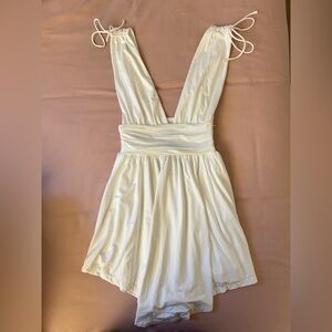 Elegant White Sleepwear Dress
